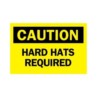  CAUTION HARD HATS REQUIRED Sign - SF14664
