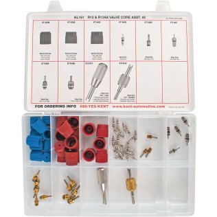  R134A Service Port Cap and Valve Core Assortment - KL161