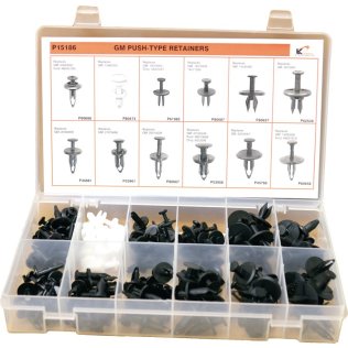  Push-Type Retainer Kit 12 Items 125Pcs - P15186