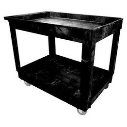 Rubbermaid® Commercial 2 Shelf Utility Cart, 4" (10.2 cm) Casters - 1327243