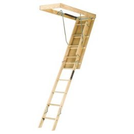 Louisville Ladder 8' 9" to 10' Wood Attic Ladder - 1329544