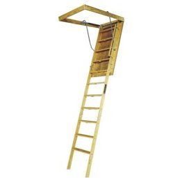 Louisville Ladder 8' 9" to 10' Wood Attic Ladder - 1329688
