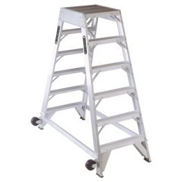 Louisville Ladder 4' Aluminum Twin Stepladder, 300 lbs., Type IA - 1329656