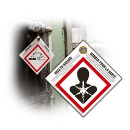 GHS Safety GHS Pictogram Tags Health Hazard English/French - 1403167