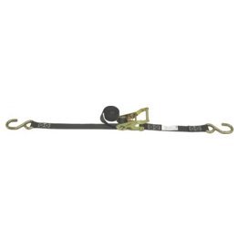 LiftAll® LoadHugger™ Web Tiedown, with Ratchet, Black, 15' Length - 1417229