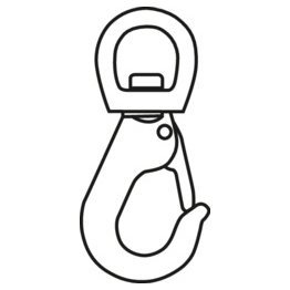  Swivel Eye Quick Snap, 5/8" Eye Size, 3-5/8" Length, Brass Finish - 1424969