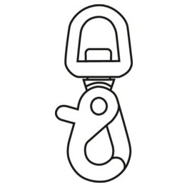  Swivel Eye Trigger Snap, 3/4" Eye Size, 2-9/16" Length, Nickel Finish - 1424980