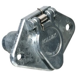  Trailer Connector 4-Way Socket 2-Hole Mount - 80951