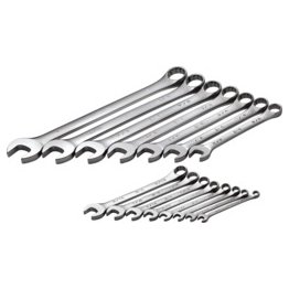 SK Hand Tool 15-Piece 12 Point SuperKrome® Fractional Combination Wrench Set - ZZ20510F64