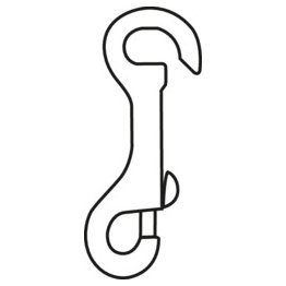  Open End Bolt Snap, 1/2" Eye Size, 3-1/2" Length, Nickel Finish - 1424988