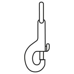  Fixed Eye Bolt Snap, 5/8" Eye Size, 3-5/16" Length, Nickel Finish - 1424991