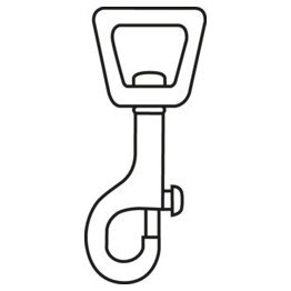  Swivel Strap Eye Bolt Snap, 5/8" Eye Size, 3-3/4" Length, Nickel Finish - 1424993