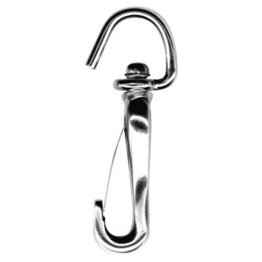  Open End Spring Snap, 3/8" Eye Size, 2-1/2" Length, Nickel Finish - 1424998