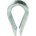 Wire Rope Thimble, 3/16", Steel, Galvanized - 1442252