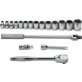 Socket Set, SAE, 6pt Shallow, 1/2" Drive, 18pc